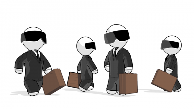 Minions wearing suits